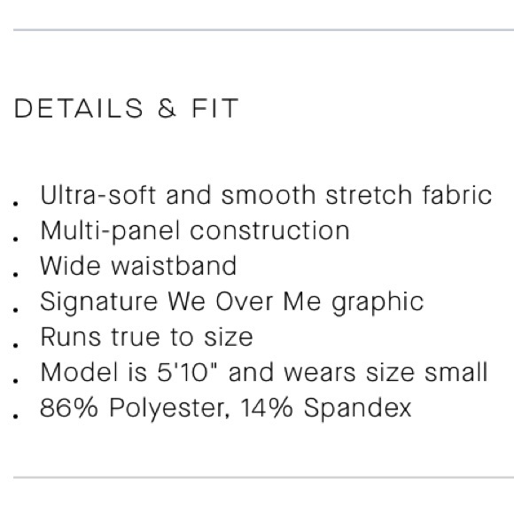 NWOT Bandier We Over Me Yoga Leggings - Picture 14 of 14